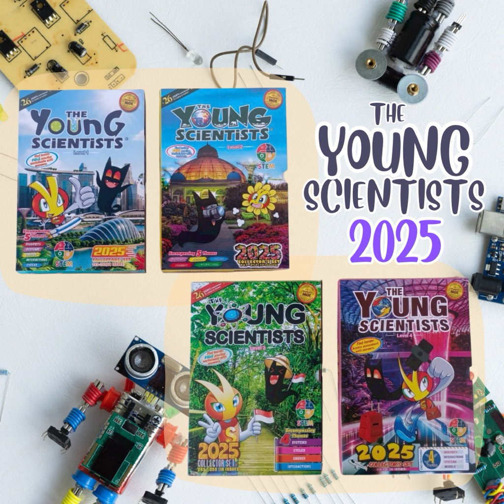 หนังสือชุด Young Scientist 2025 level 1-4 การ์ตูน วิทยาศาสตร์ การ์ตูนความรู้ stem ใหม่ ล่าสุด