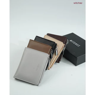 สีใหม่WITCHEZ Original Walletกระเป๋าสตางค์ใบสั้นหนังเรียบ (ฟรีถุงผ้า)