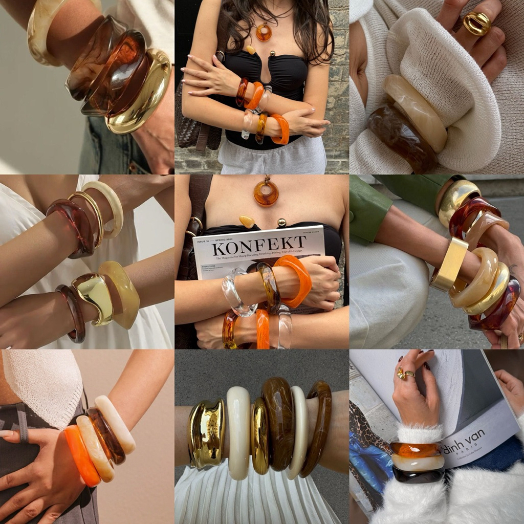 (รวมกำไล ) Bracelets Set | พร้อมส่ง กำไลข้อมือ แฟชั่น สายฝอ (ไม่ใช่สแตนเลส)