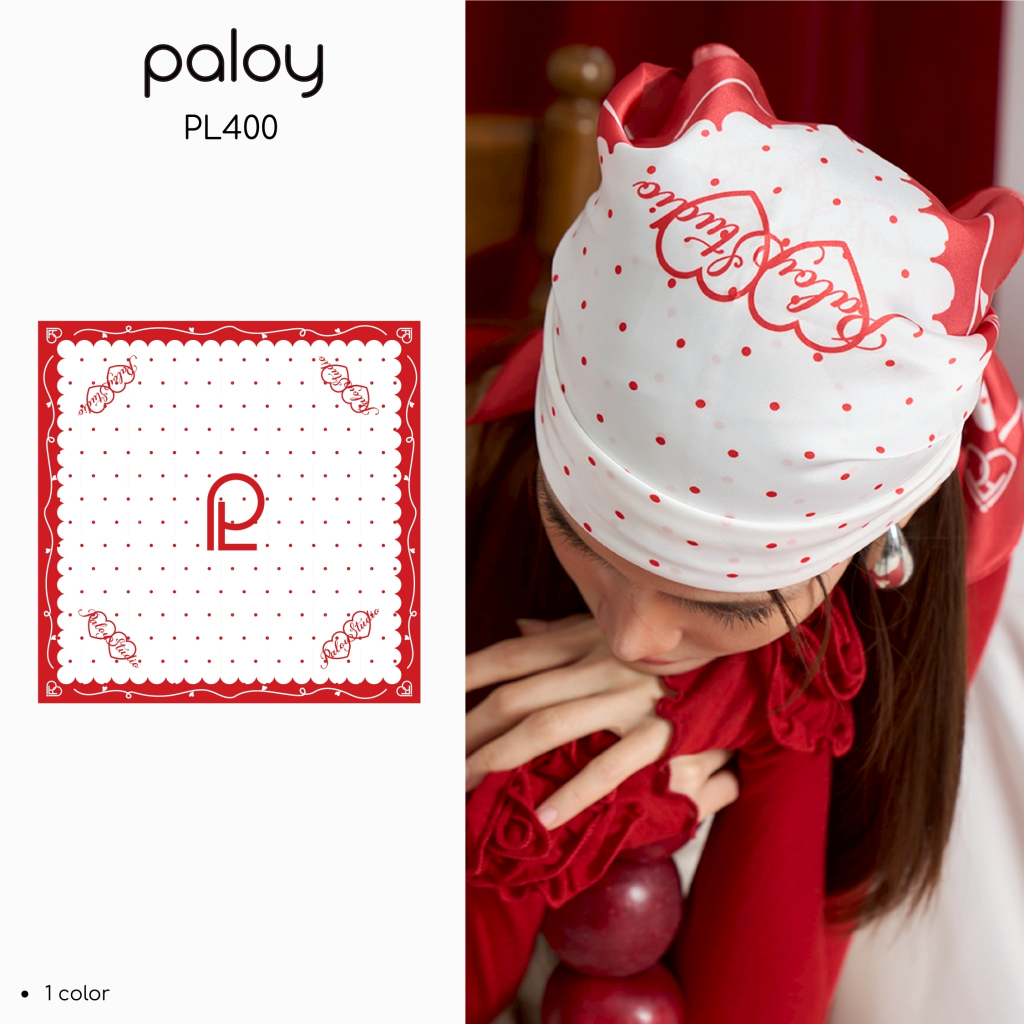 Paloy - PL400 Love Letter Scarf ผ้าพันคอสกรีนหัวใจ Paloy Studio