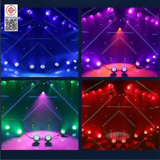Small ไฟพาร์ กระพริบตามจังหวะ Disco light ไฟพาร์LED PAR LED 54 36 18 RGB ไฟเทค ไฟหลากสี ไฟงานเลี้ยง