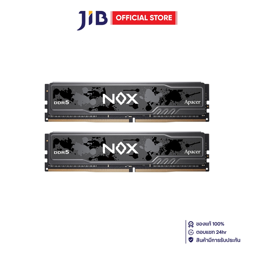 32GB (16GBx2) DDR5 6000MHz RAM (หน่วยความจำ) APACER NOX DDR5 - INTEL XMP CL38 BLACK AH5U32G60C622MBA