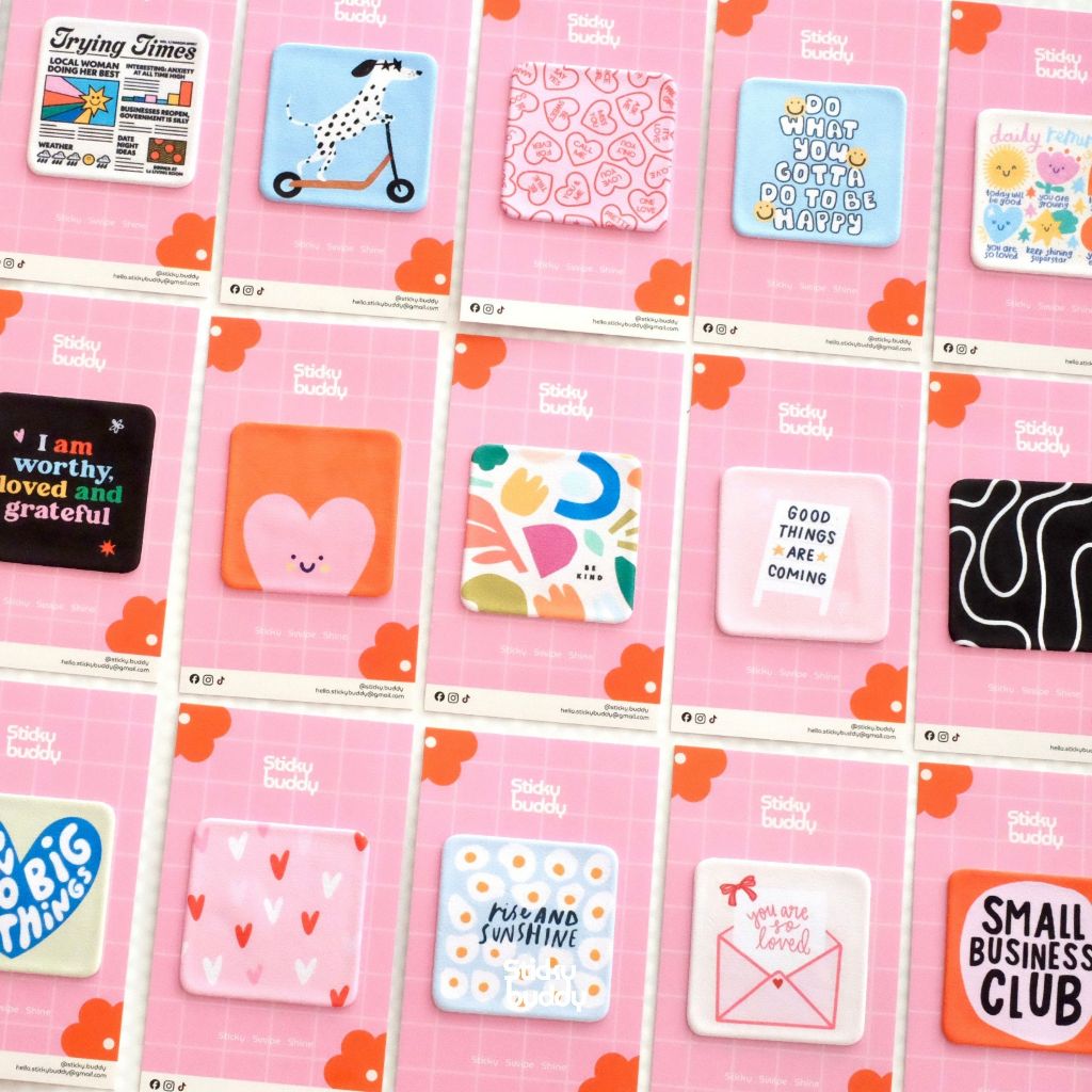 ที่เช็ดหน้าจอแบบติดได้ StickyBuddy [Pattern] ใช้ซ้ำได้ ใช้กับ มือถือ โน๊ตบุ๊ค Gadget เลนส์