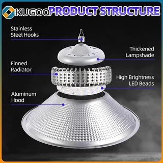 KUGOO โคมไฟไฮเบย์ LED High Bay Light โรงงาน ลานจอดรถ ในบริษัท สนามกีฬาและพื้นกลางแจ โกดัง ติดเพดาน