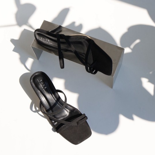 YOURSHOES B19 / รองเท้าส้นสูง 3นิ้ว รองเท้ารัดนิ้วโป้ง รองเท้าผู้หญิง