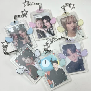 (พร้อมส่ง) เฟรมการ์ดอะคริลิคใสพวงกุญแจ ปีกนางฟ้า น่ารักมาก - ร้านไทย