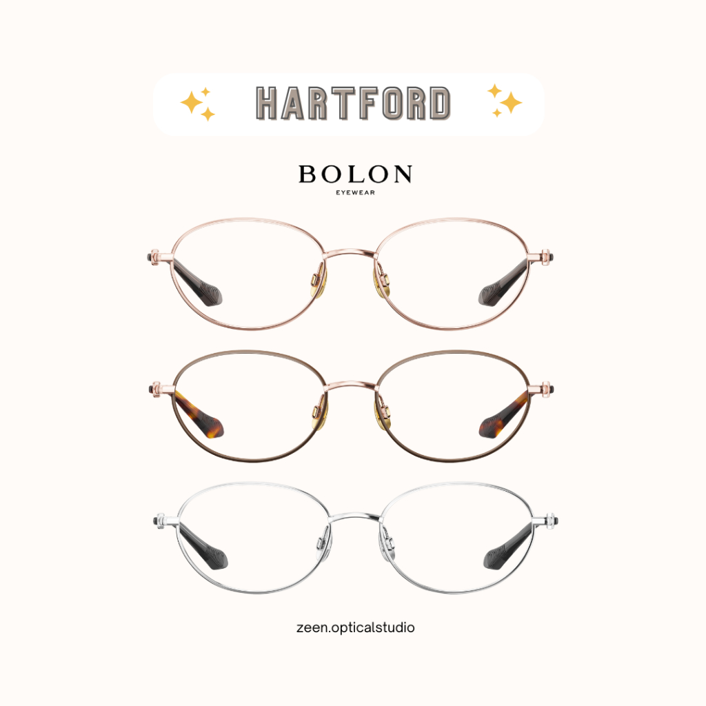 BOLON BA7052 รุ่น Hartford กรอบแว่นทรงรี น้ำหนักเบา ตัดเลนส์สายตาได้