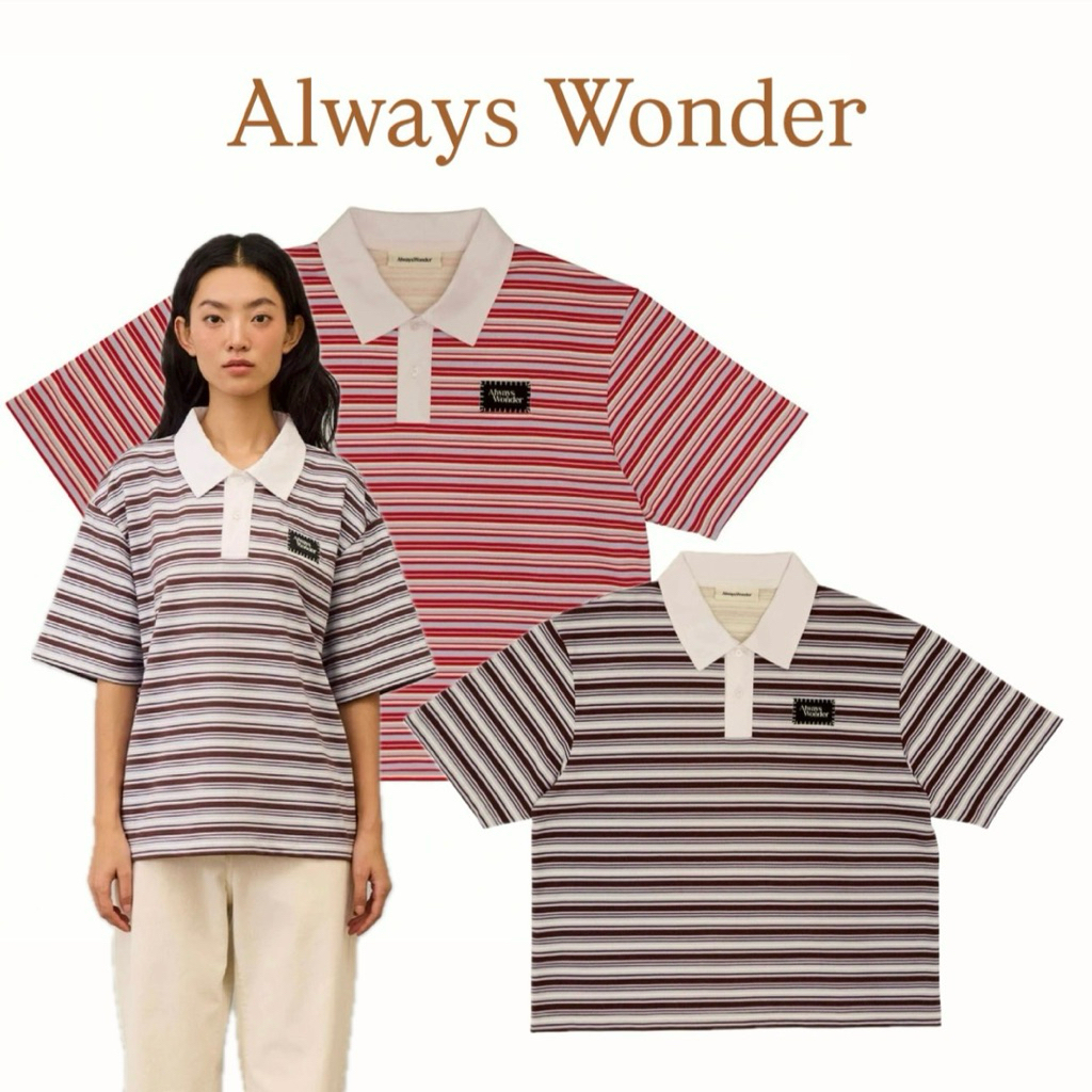 Always Wonder | Every day sanctuary Comfort Stripe Short-Sleeve polo