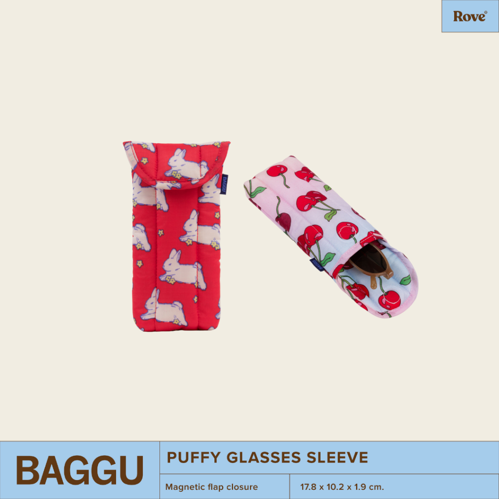 (พร้อมส่ง) BAGGU Puffy Glasses Sleeve กระเป๋าใส่แว่นตา คุณภาพดีสีสันสดใส พกพาง่าย กันกระแทกแว่นตาอย่างดีนำเข้าจากอเมริกา