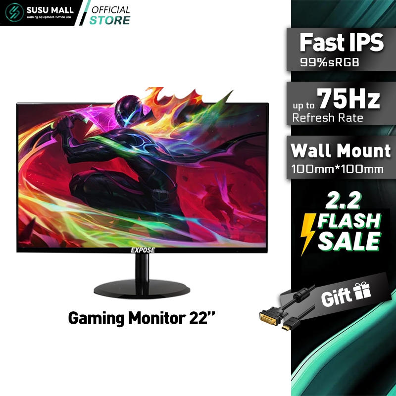 จอคอมพิวเตอร์ 22 นิ้ว จอคอม สำนักงาน 1K จอมอนิเตอร์ LED office monitor FULLHD