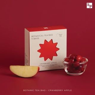 S&P BOTANICAL TEA BAG ชาพีระมิด กล่อง 5 ซอง | เลือกรส Cranberry Apple (ชาผลไม้) / Jasmine Flower (ชาเขียวออแกนิกส์)