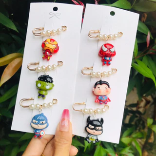 Nov2 เข็มกลัดสีคนท้อง 3 ชิ้น ขนาด 3.5 ซม. ติดแน่น ไม่เป็นรู brooch ติดเสื้อผ้า กระเป๋า ฮิญาบ ปรับเอวกางเกง