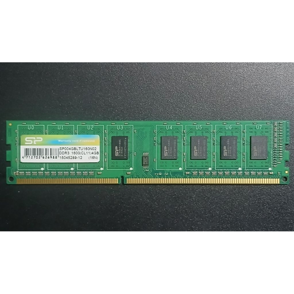 DDR3 4G BUS 1600 SILICON POWER รุ่น SP004GBLTU160N02 มี 8 ชิป