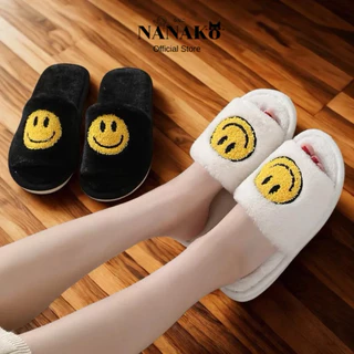 NANAKO สลิปเปอร์ รองเท้าใส่ในบ้าน รองเท้าหน้ายิ้ม รองเท้าแตะ ใส่ในบ้าน slipper ใส่ในห้อง รองเท้าแตะ
