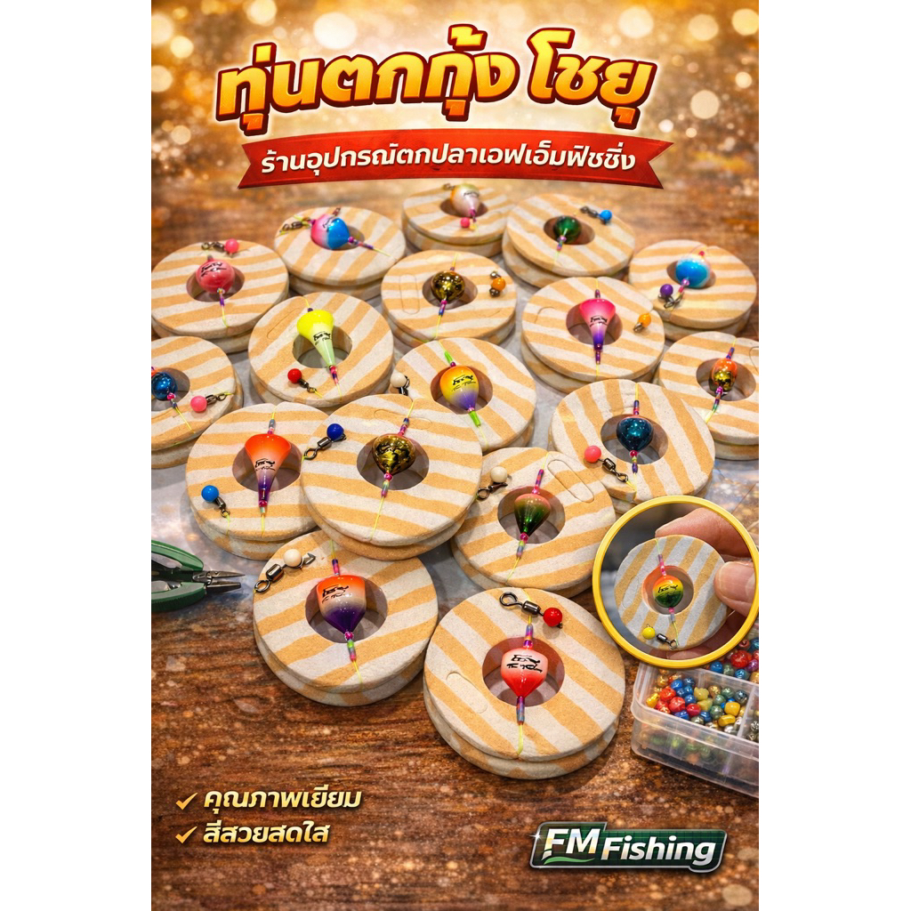 ทุ่นตกกุ้ง โชยุ ทุ่นอาการไวเกรดนำเข้าจากไต้หวัด