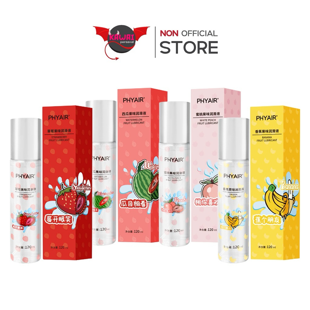 PHYAIR Water-Based Lubricant เจลหล่อลื่นสูตรน้ำ กลิ่นหอมผลไม้ เพิ่มความชุ่มชื้นด้วยไฮยาลูรอน 120 ml