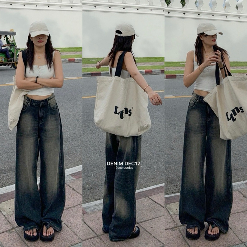 ยีนส์ป้าย 19dec คุณภาพคือดี สีดำสนิม เนื้อผ้าหนานิ่ม