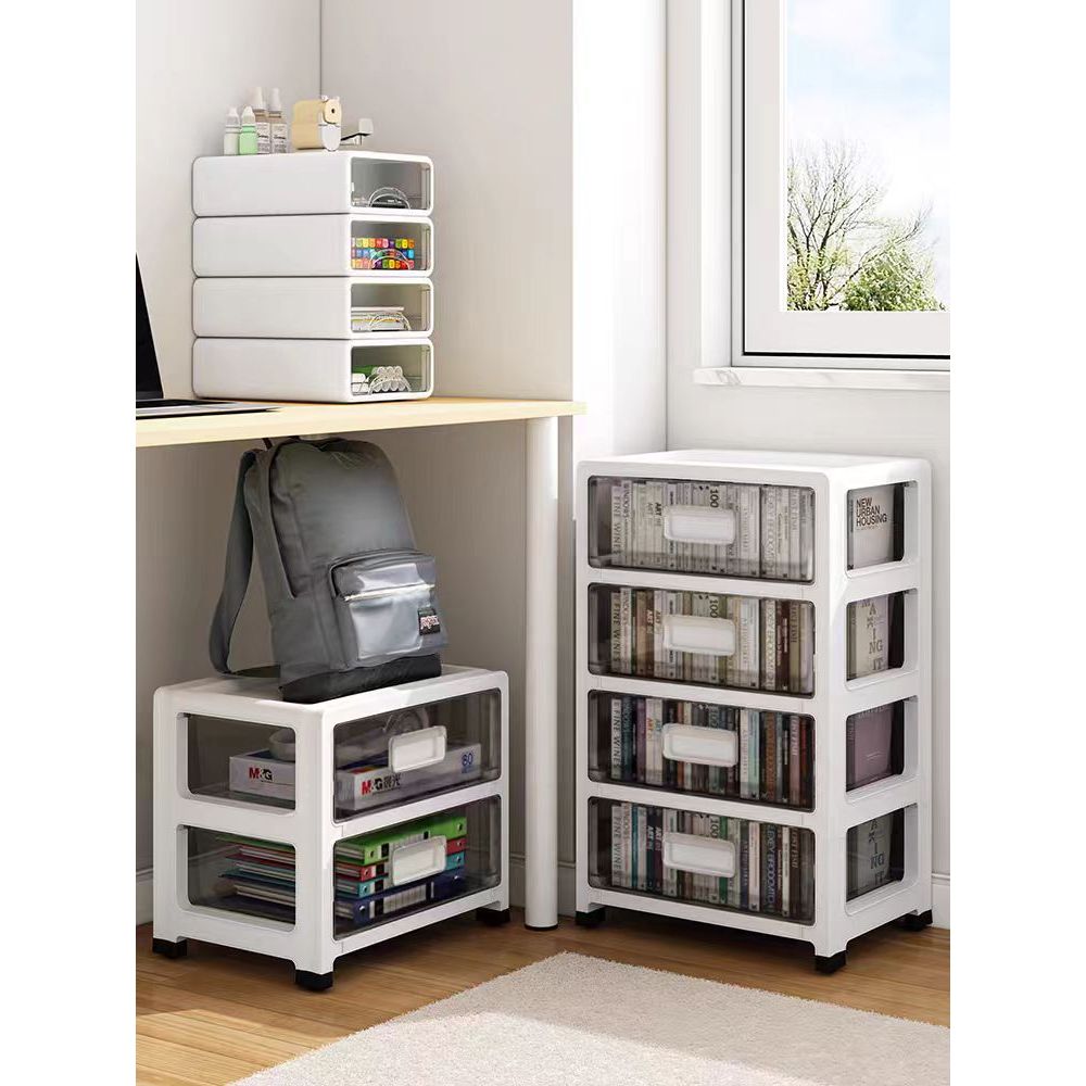 ⭐⭐【BSMART】กล่องเก็บไฟล์สไตล์ลิ้นชักสำนักงานหลายเรื่องพร้อมชั้นวางเคลื่อนย้ายตู้ขนมขบเคี้ยว