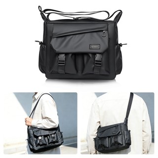 MENSPE กระเป๋าสะพายไหล่ผู้ชายแฟชั่น Unisex กระเป๋าสะพายข้างห…