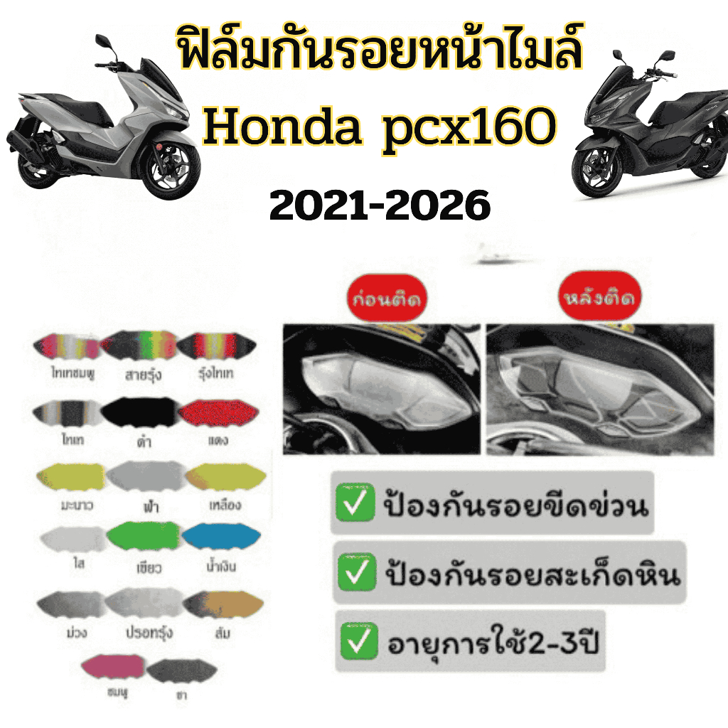 ฟิล์มกันรอยเรือนไมล์ PCX160 (2021-2026)