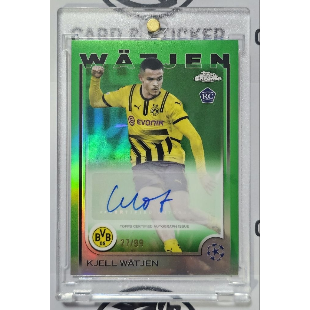 Topps:ท็อปส์-การ์ดลายเซ็นแท้ ของ Kjell Watjen (Borussia Dortmund)RC/Run.27/99+(แถมการ์ด RC/Run.22/27