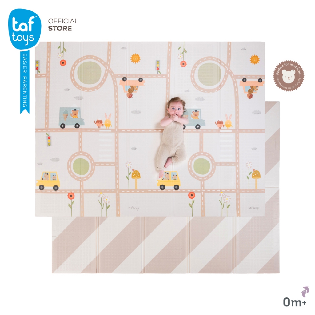 Taf Toys แผ่นรองคลาน พับได้ ขนาดใหญ่ Urban Garden Foam Mat ของใช้เด็กแรกเกิด