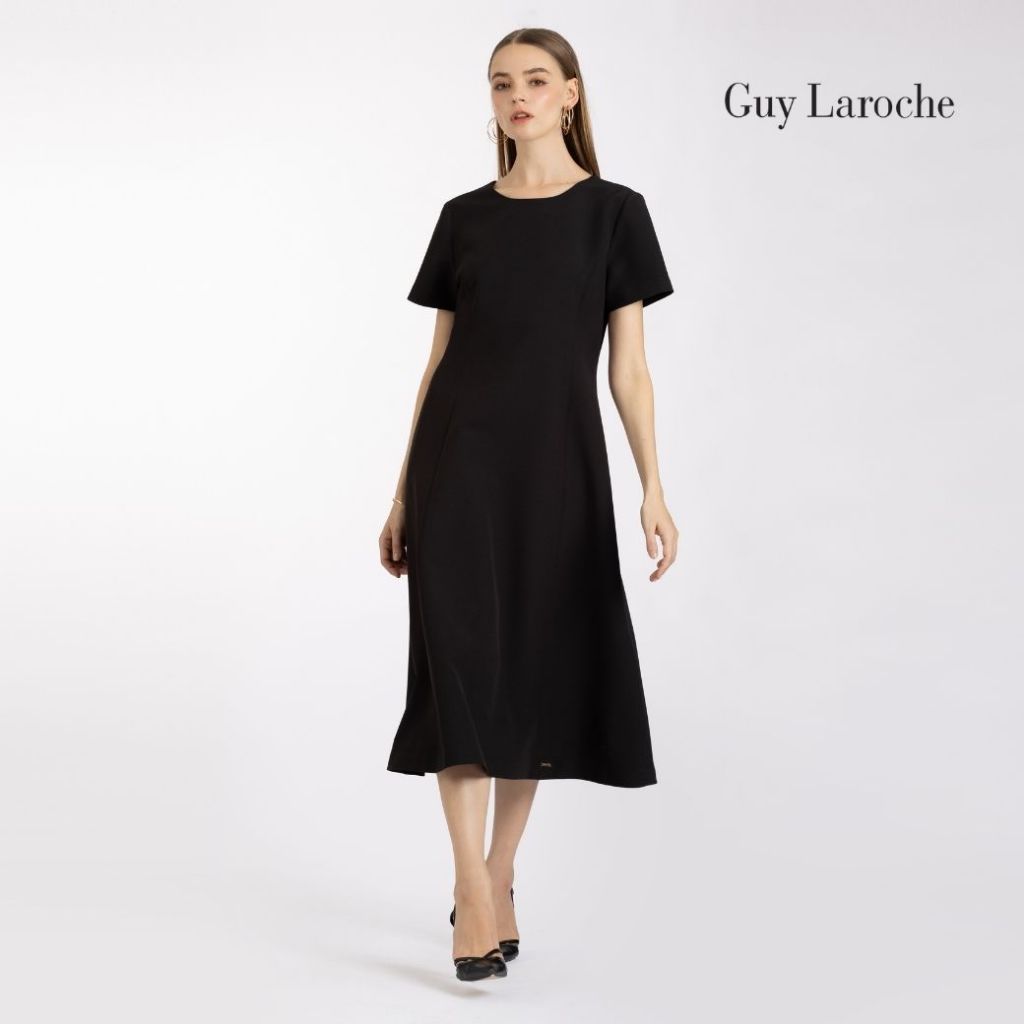 Guy Laroche Maxi dress King suiting เดรสสีดำ G9Z6BL