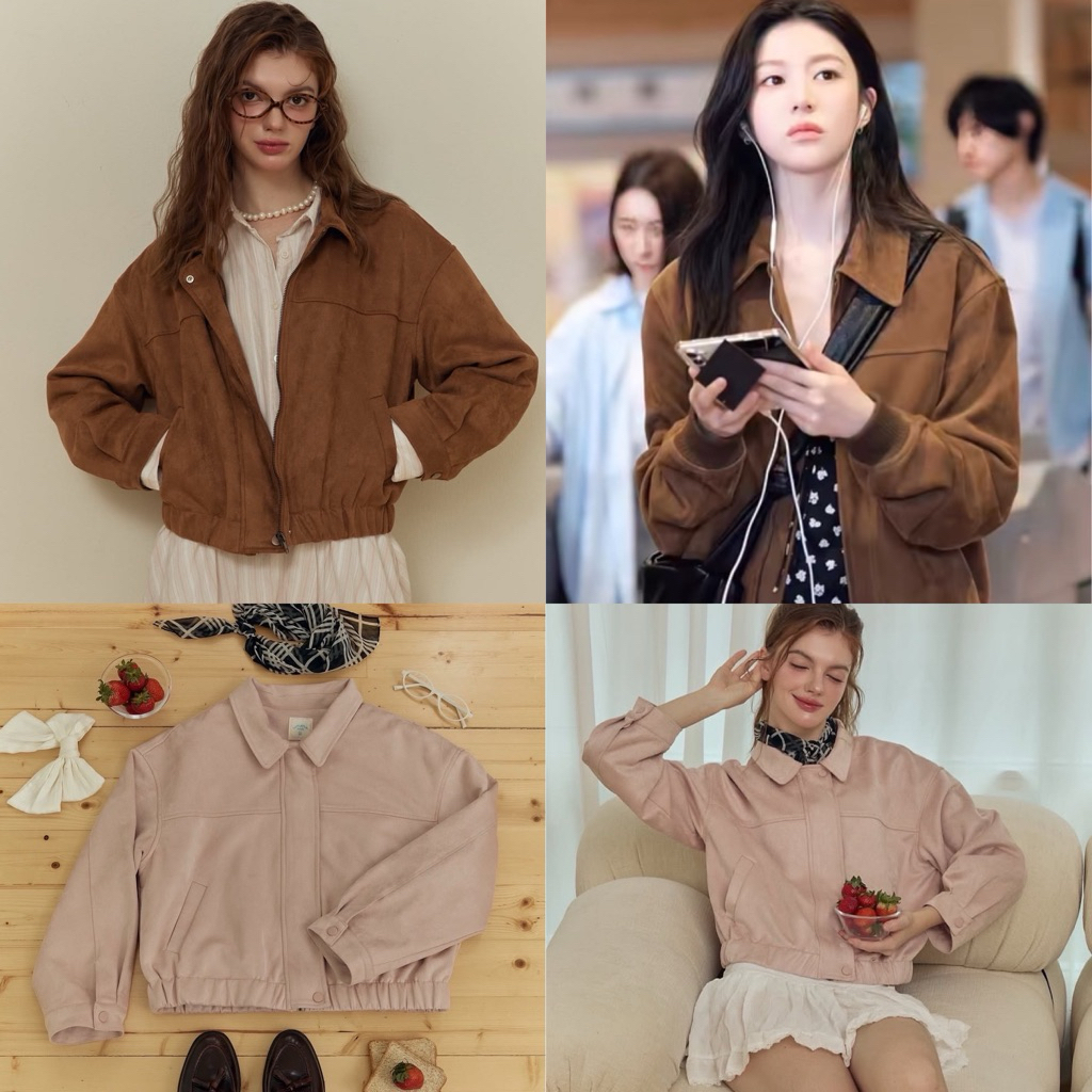 [umore.made] ☁️ Wendy Suede Jacket แจ็กเก็ตผ้าหนังกลับ ทรงสวย ผ้าทิ้งตัว ปักโลโก้ด้านหลัง