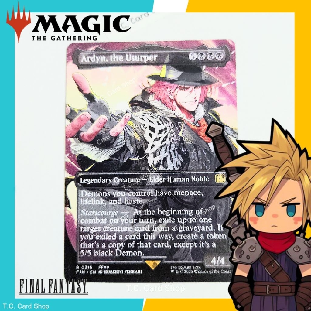 Ardyn, the Usurper (Borderless) - R0315, R0379 FFXV - Final Fantasy - Magic the Gathering (MTG) (FIN