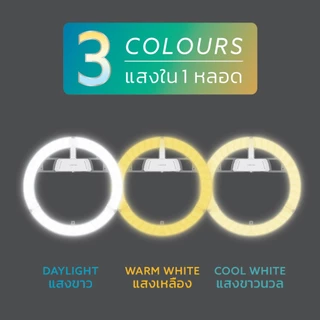 LAMPTAN หลอดไฟกลม LED Lens Module Colour Switch 3แสงในหลอดเดียวเปลี่ยนแสงด้วยสวิตช์ไฟ