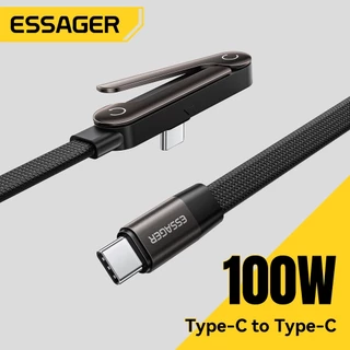 Essager Type-C ถึง Type-C 100W สายชาร์จข้อมูลเร็ว พร้อมฟังก์ชันขาตั้ง for ip