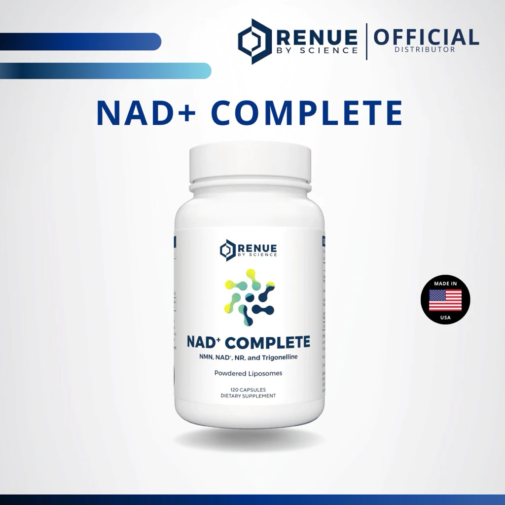 NAD+ Complete (120 แคปซูล) RENUE BY SCIENCE แท้จาก USA มีครบทั้ง NMN, NR, NAD+