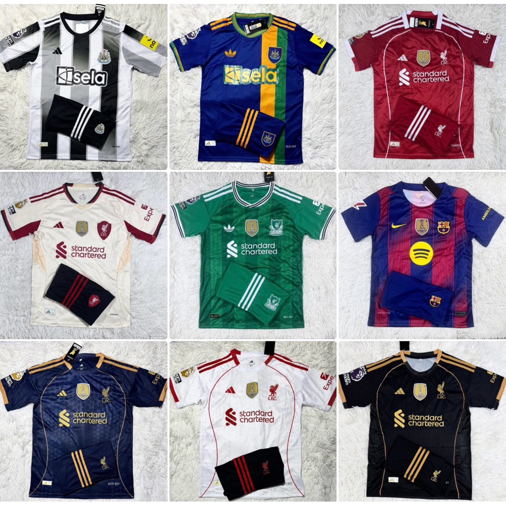 เสื้อบอลแฟชั่นชาย สีสวย คุณภาพดี ไซส์ M-3XL