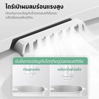 Drisla เครื่องนึ่งขวดนมพร้อมอบแห้ง สามารถฆ่าเชื้อด้วยไอน้ำ อบแห้งโดยลมร้อน เครื่องนึ่งขวดนม ที่นึ่งขวดนม อุ่นนม N30