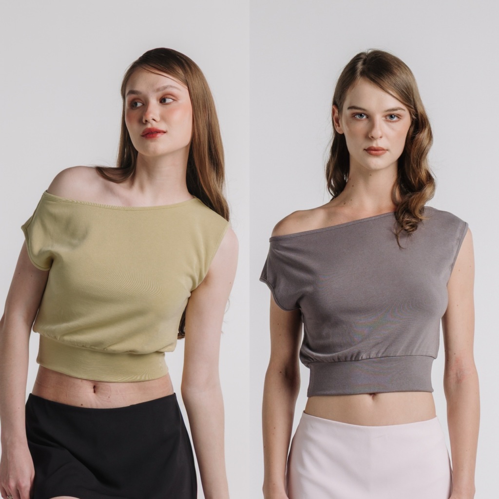 STAYSLAY.BKK | Off shoulder top (เสื้อปาดไหล่เข้าเอวใส่ได้หลายแบบ)