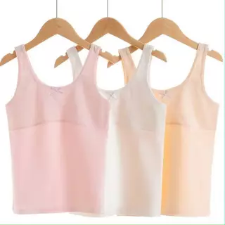 [Y D]🔥พร้อมส่ง🔥เสื้อซับในเด็กผู้หญิง ผ้าซับ 2 ชั้นแบบสวม เสื้อกล้ามนักเรียน ผ้าฝ้าย ผ้านิ่ม ใส่สบาย #608
