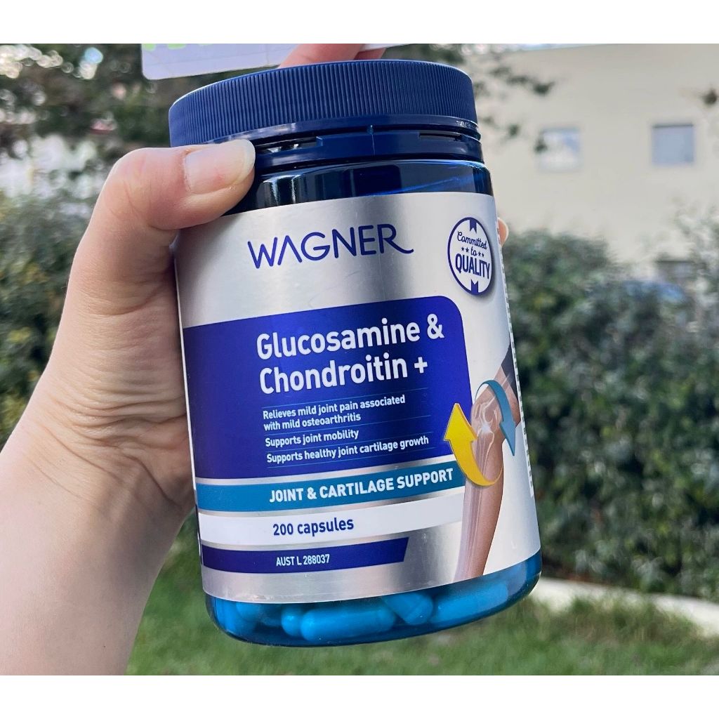 Wagner Glucosamine+Chodrotin กลูโคซามีน + โคโดรลติน ลดอาการปวดข้อเข่า และบำรุงข้อต่างๆ EXP:2028