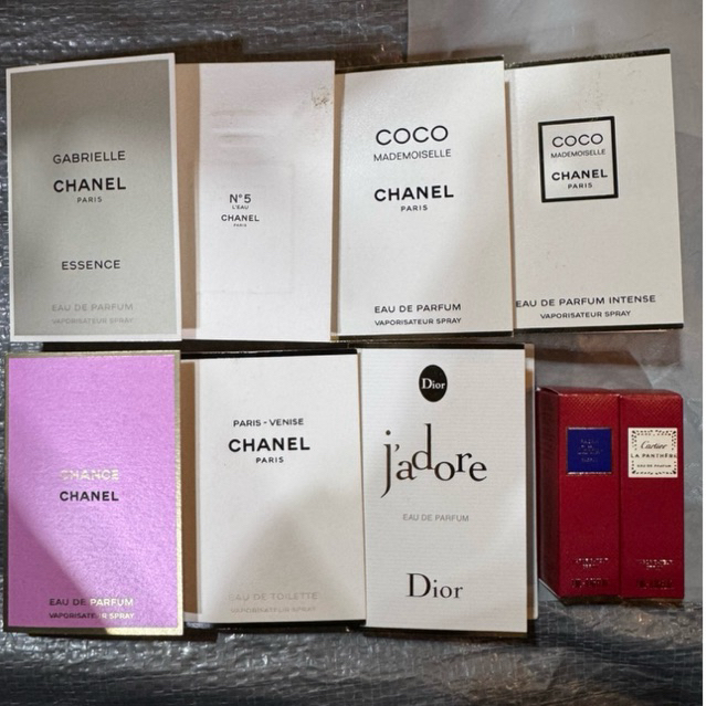 [น้ำหอมของแท้ 100%] น้ำหอม Chanel 1ml, Dior 1.5 ml, Cartier 2ml