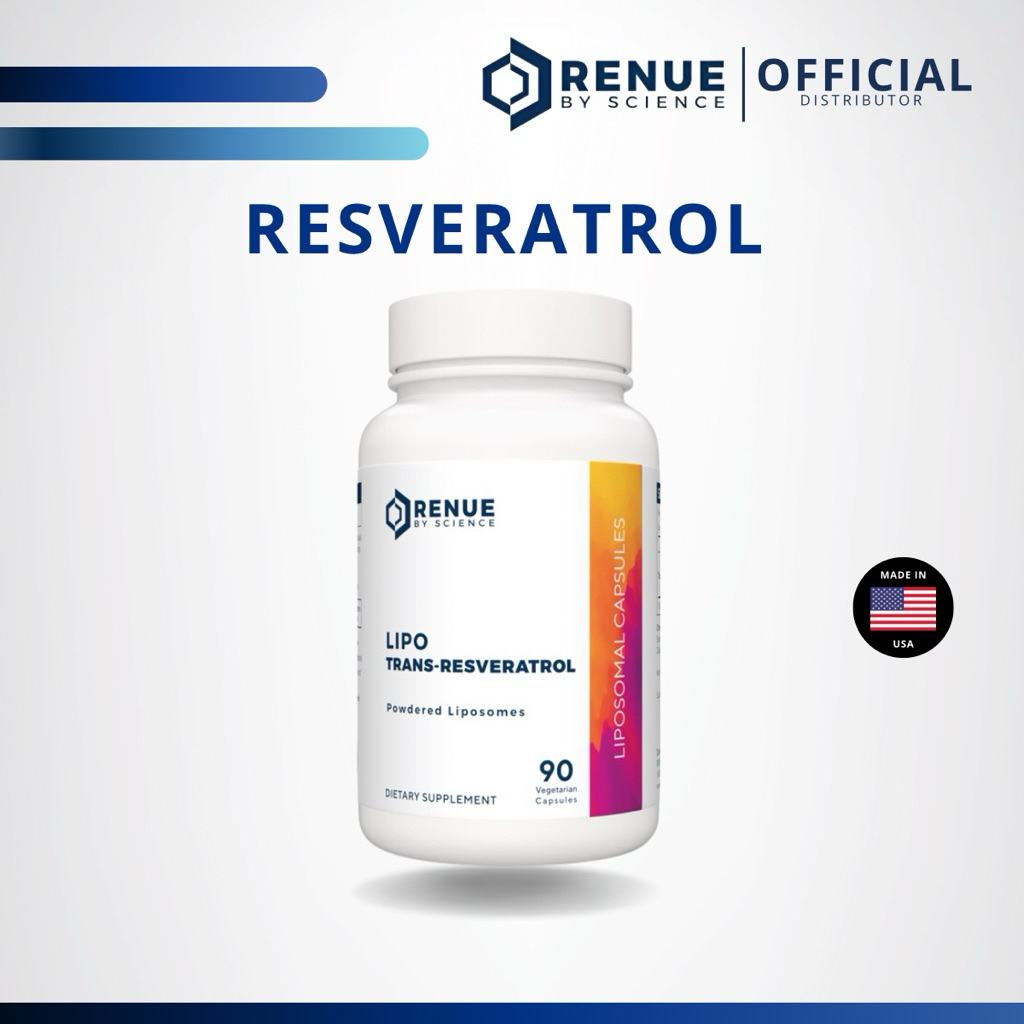 Resveratrol (90 แคปซูล) RENUE BY SCIENCE แท้จาก USA เรสเวอราทรอล (Trans-Resveratrol) Liposomol Capsule