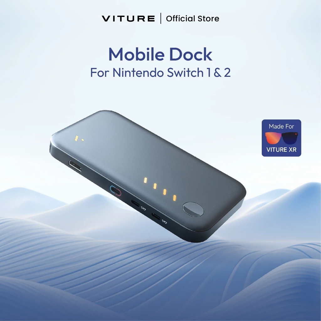 VITURE Pro Mobile Dock แบตเตอรี่ความจุ 13,000mAh ต่อแว่นได้ 2 เครื่อง รองรับNintendo1&2,PS,Xbox,PC
