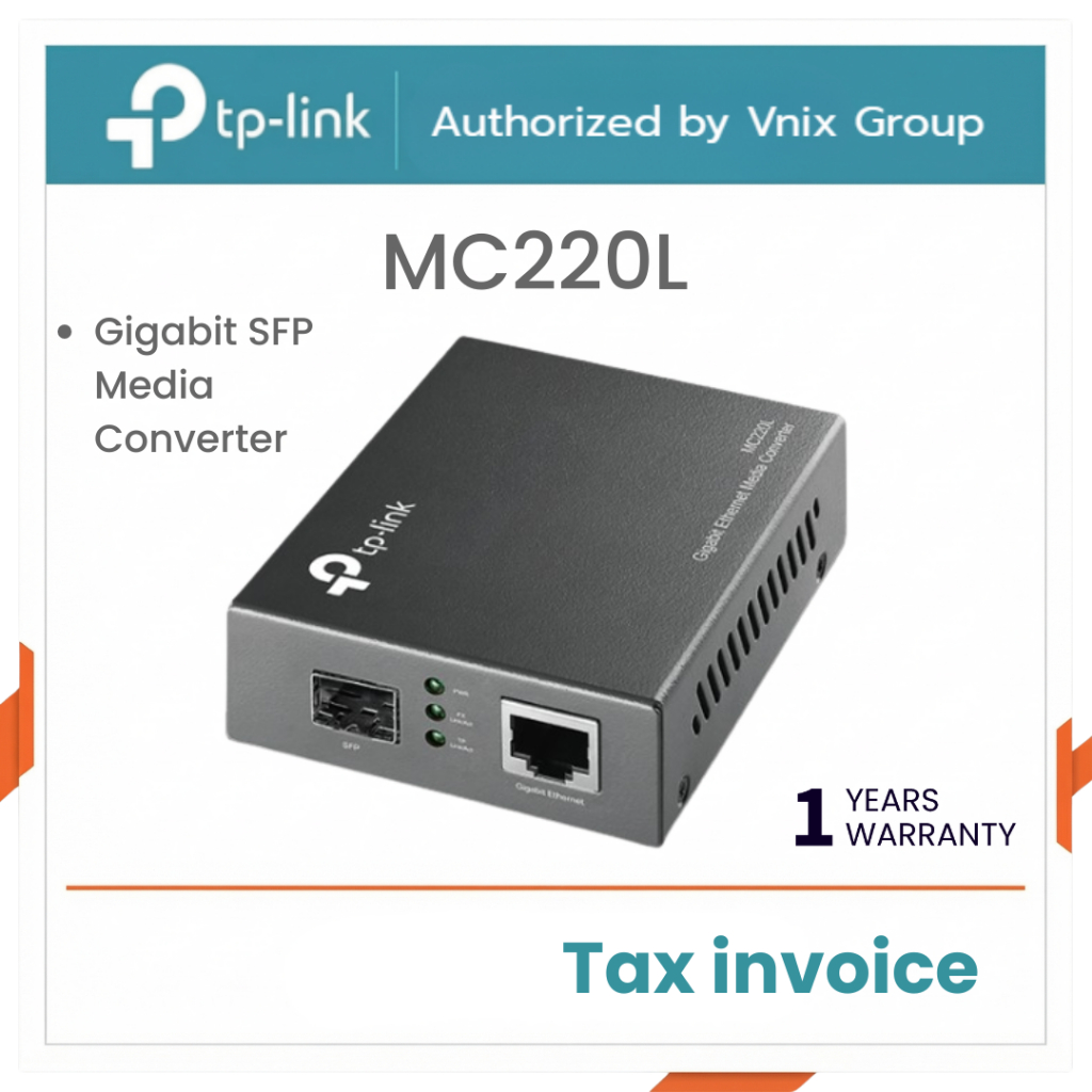 TP-LINK MC220L Gigabit SFP Media Converter By Vnix Group