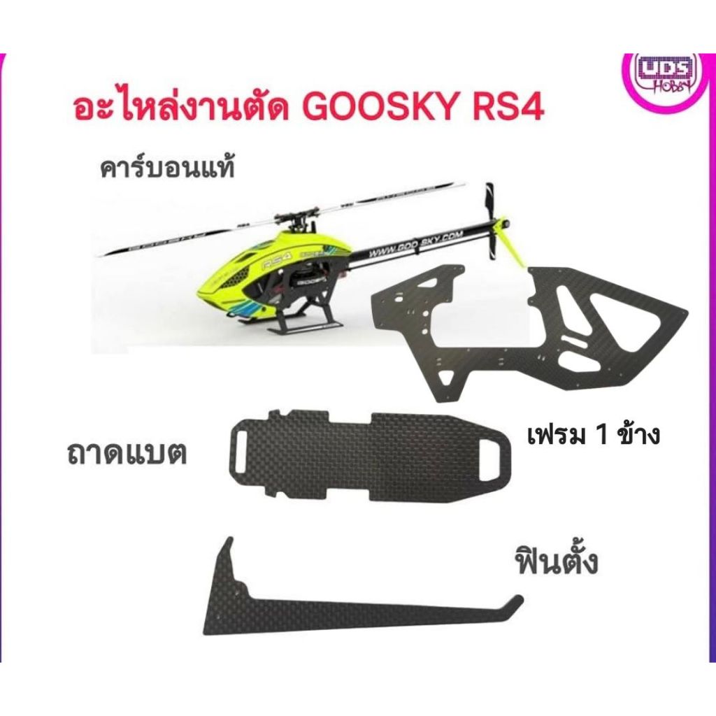 [อะไหล่ฮอ] อะไหล่เฟรมตัดจากทางร้าน GOOSKY RS4 เฟรม ถาดแบต และ ฟินตั้ง งานคาร์บอนแท้ เป๊ะทุกจุด ใช้แทนของเดิมได้เลย