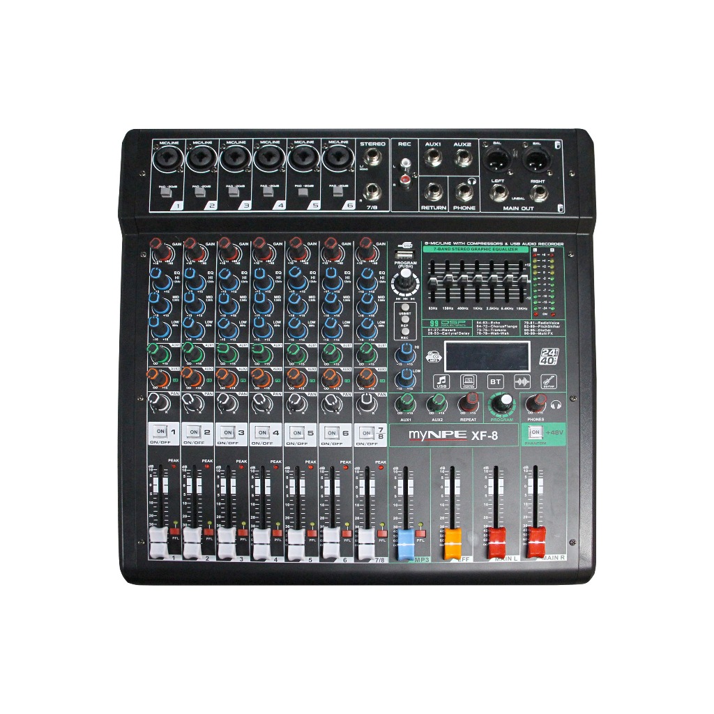 myNPE Stereo Mixer 6Mono 1St with DSP XF-8