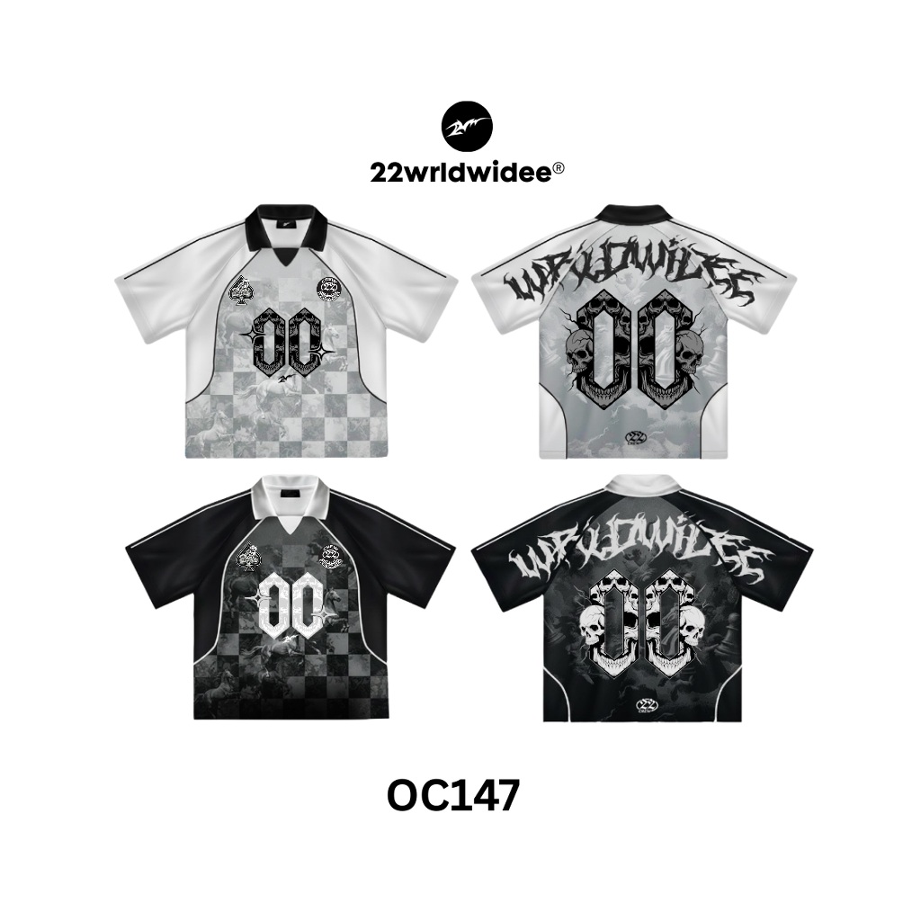 (🔥จัดส่งด่วน 1 วัน!) 22wrldwidee Chaser Boxy Jersey เสื้อเจอร์ซีย์ดีเทลสกรีน (OC147)