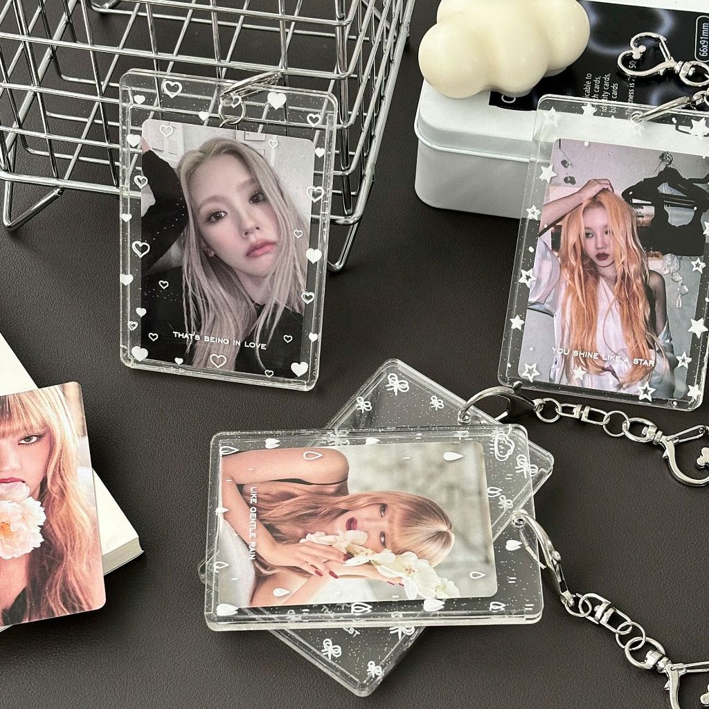 ✨ พร้อมส่ง ✨ เฟรมการ์ด อะคริลิก เฟรมการ์ดใส ซองใส่บัตร รูปศิลปิน การ์ดอัลบัม ห้อยกระเป๋า