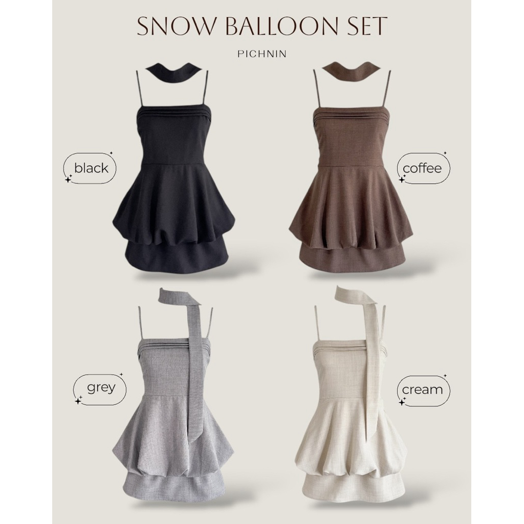🧶🤎✨Snow balloon set✨🤎🧶มีทั้งหมด 4สี🛍️