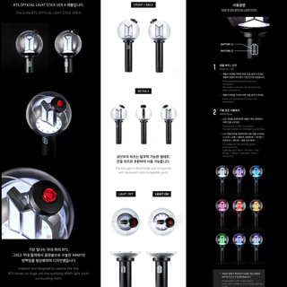 แท่งไฟ BTS OFFICIAL LIGHT STICK VER.4 & CRADLE & PARTS (BTS / ARMY ver.)