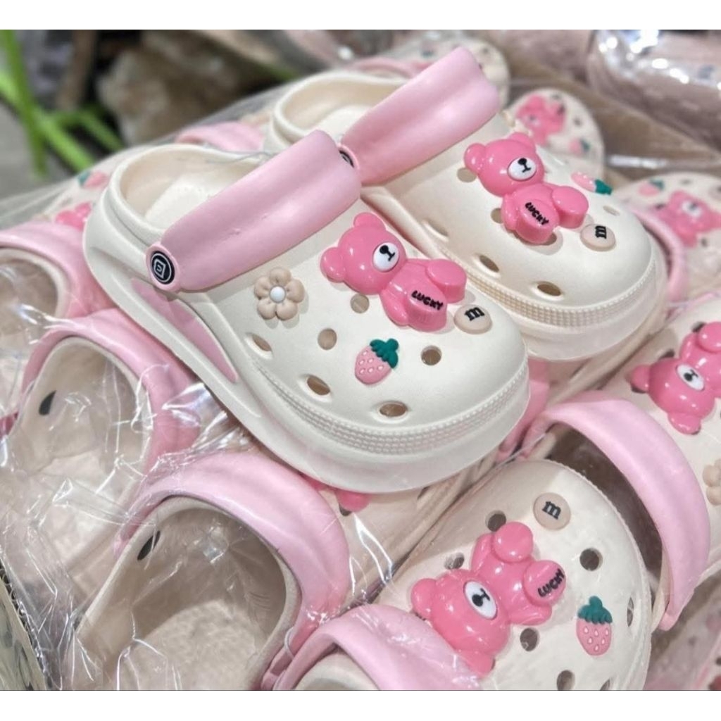 BDstar รองเท้าหัวโตเด็กหมีนิ่ม EVA รุ่นBDE739 (รุ่นใหม่สูง3เซน)  พื้นถอดได้ ใส่สบาย ไซร์24-35  ( พร้องส่งในไทย)