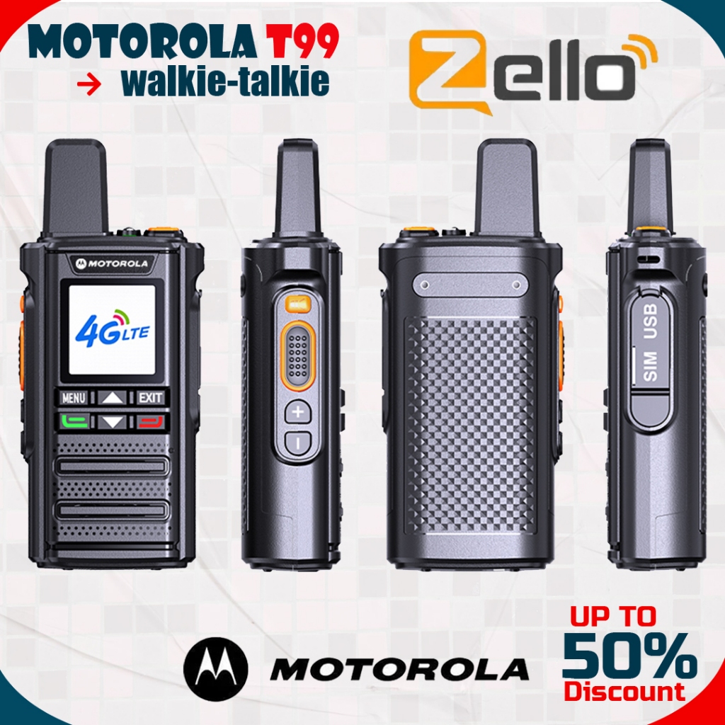 T99 Zello Poc รีโมทไร้สายวอล์คกี้ทอล์คกี้ซิมมือถือ4G 3G 2G แอนดรอยด์บลูทูธทอล์คกี้ไวไฟ GPS 5000km Lo