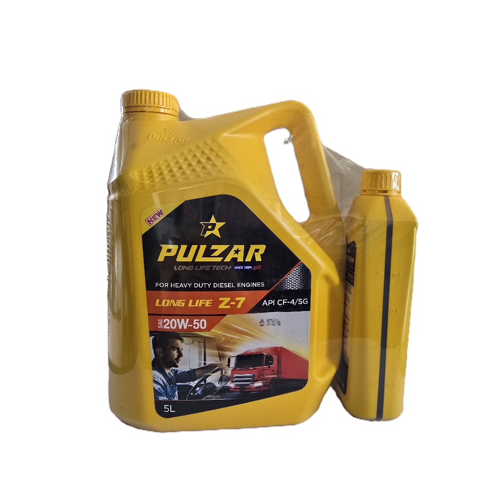 PULZAR น้ำมันเครื่อง LONG LIFE Z-7 20W-50 ปริมาณ 5+1 ลิตรสำหรับรถยนต์